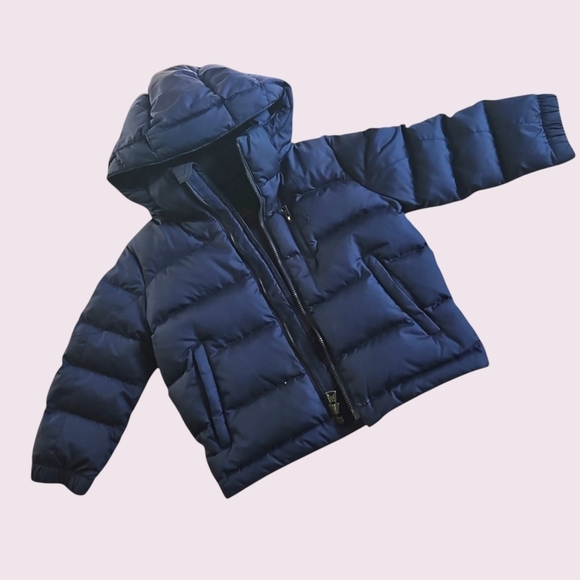 Polo Ralph Lauren Navy Blue Puffer Jacket Size 2 Toddler with Snap-off Hood - Picture 4 of 11